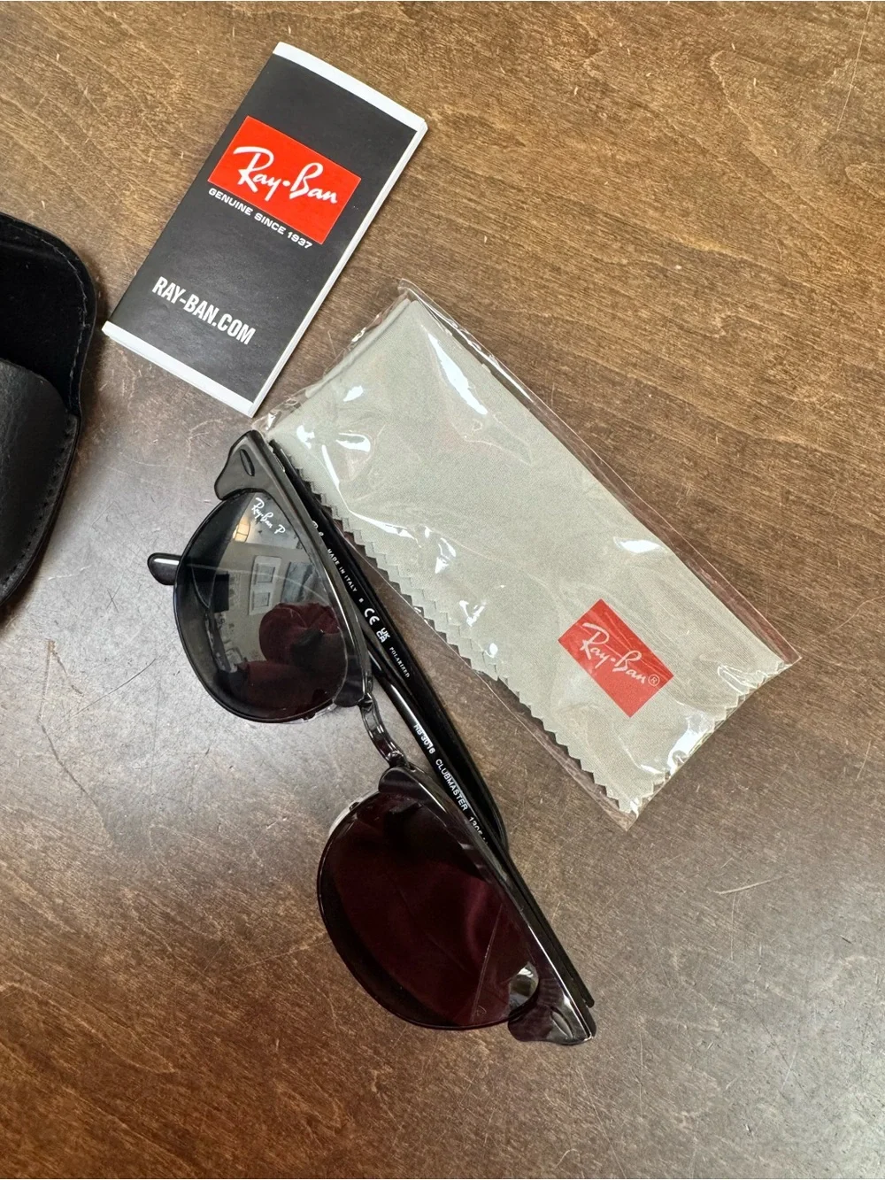 Ray-Ban Women’s Black Frame with Dark Red Lenses Sunglasses